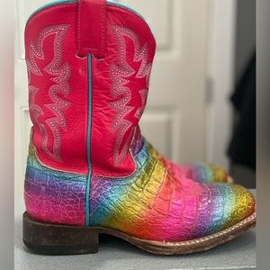 Roper Girls Kids Multi-Colored Leather Ali Cowboy Boots
